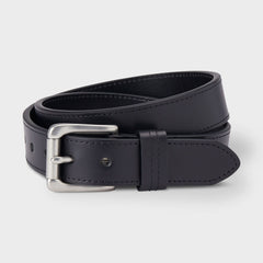 Men's Lifetime Leather Silver Buckle Belt