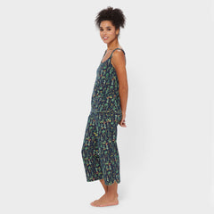 Women's Cotton Knit Printmaker Tank & Capris Sleep Set
