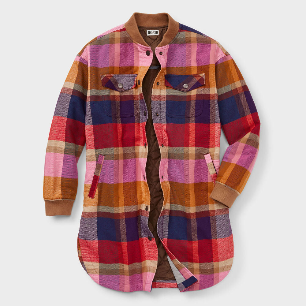 Women's Folklore Flannel Insulated Duster