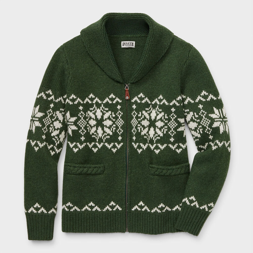 Women's Woolpaca Zip-Front Jacquard Cardigan