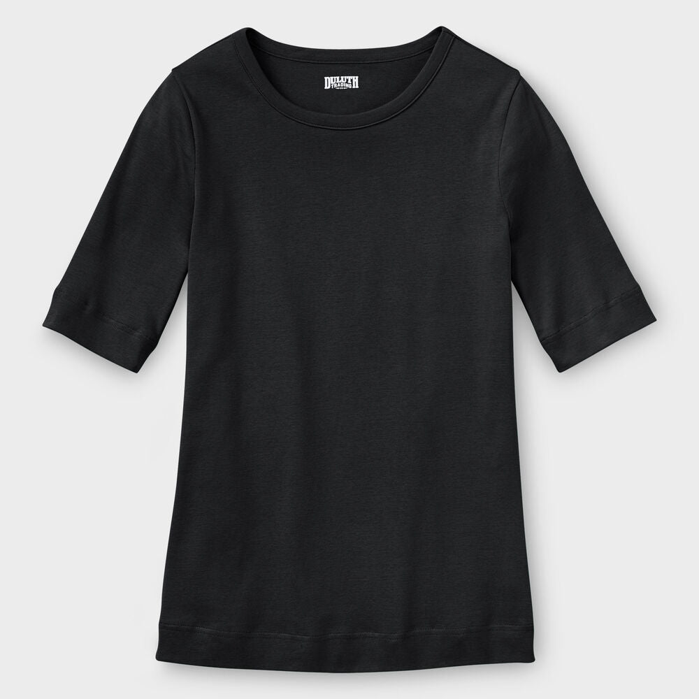 Women's Plus Longtail T Elbow Sleeve Scoopneck