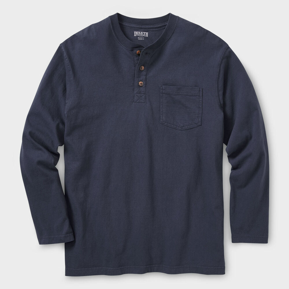 Men's Longtail T Relaxed Fit LS Henley T-Shirt